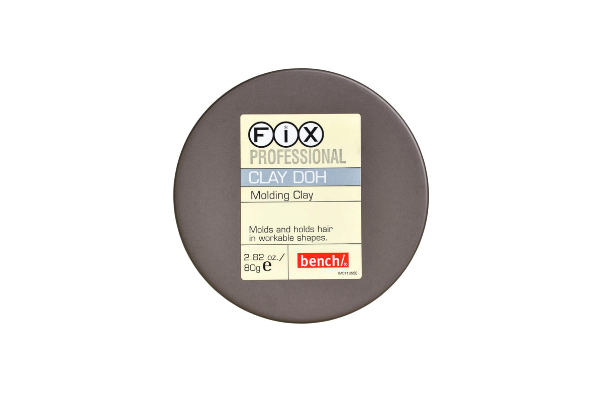 Bench Fix Pâte argileuse coiffante gris 80 g, idéal pour modeler et maintenir vos coiffures.