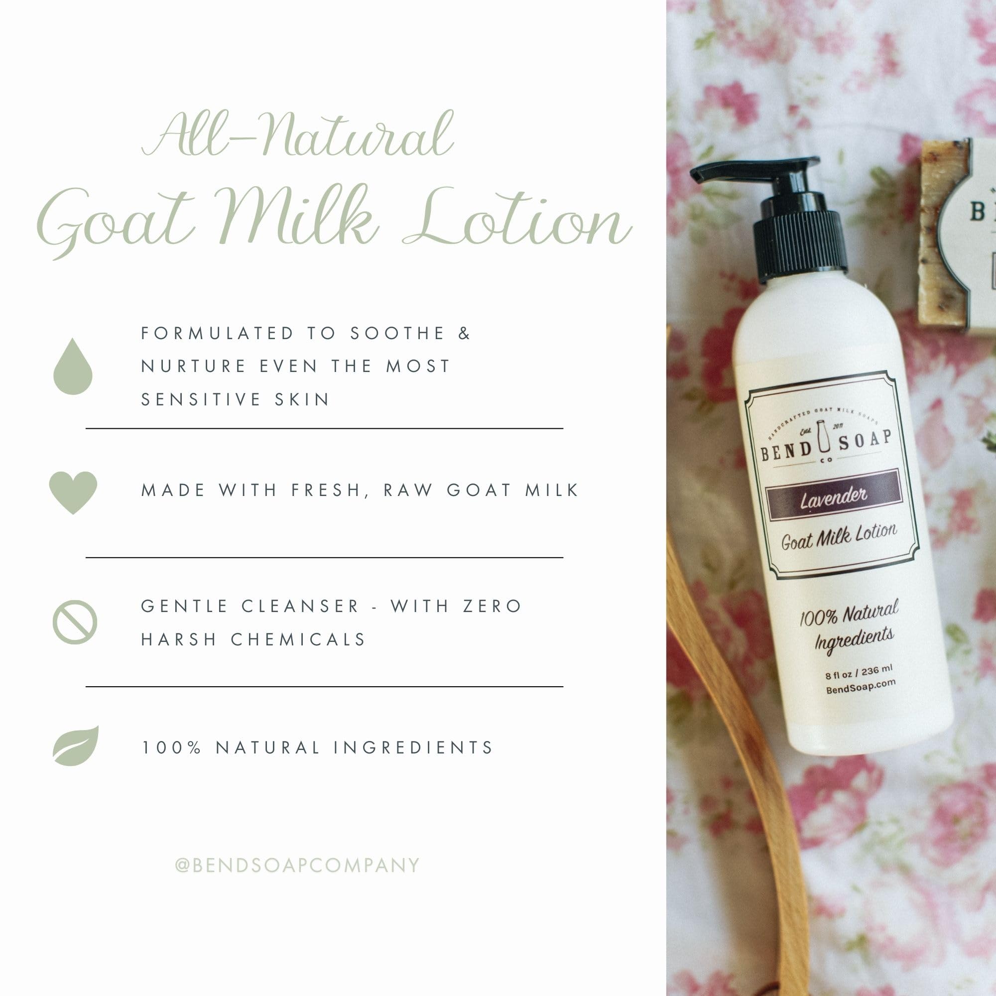 Texture crème veloutée de la Lotion Bend Soap Company pour nourrir la peau