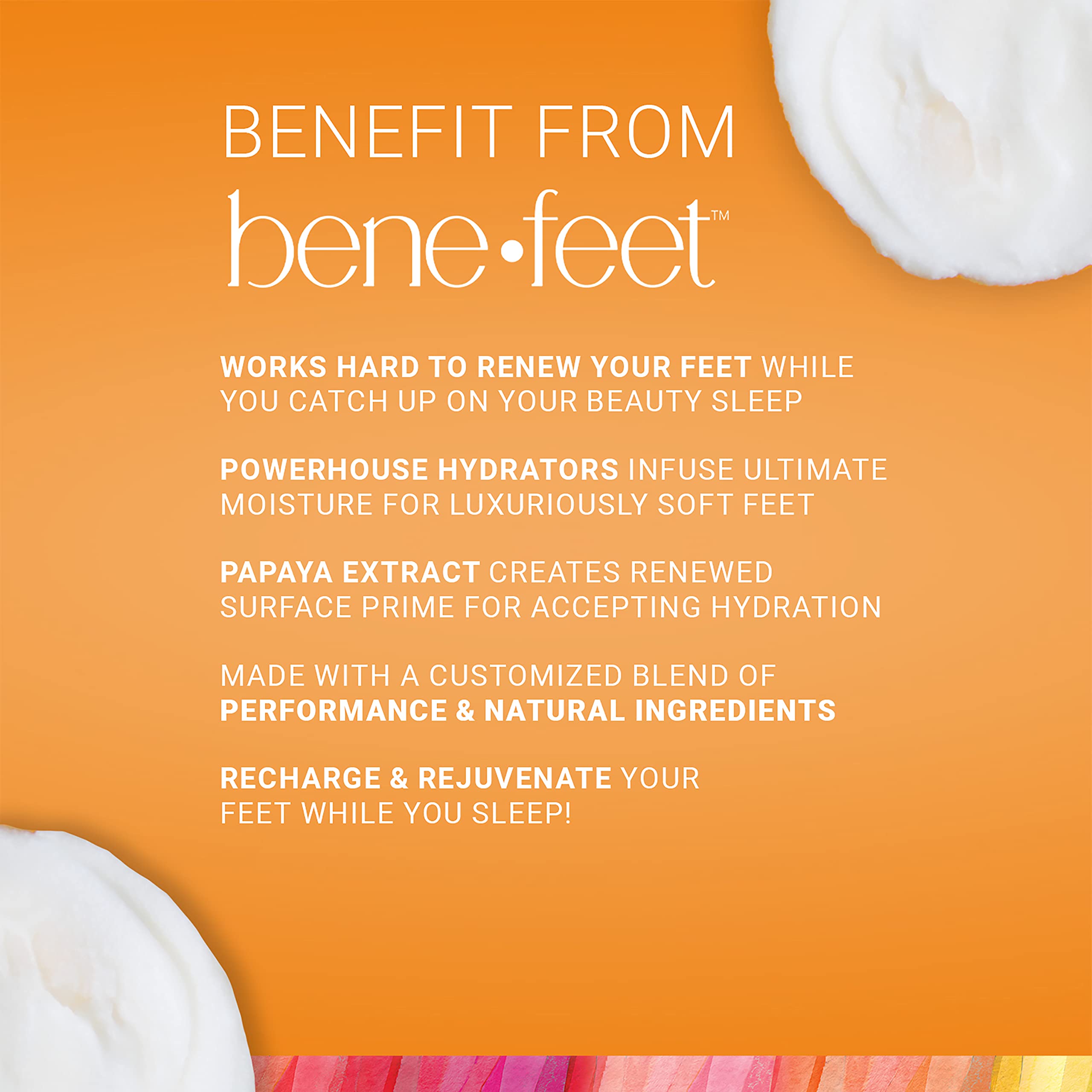 Benefeet Sweet Dreams Crème pieds - Ingrédients vinaigre de cidre pour une peau lumineuse.