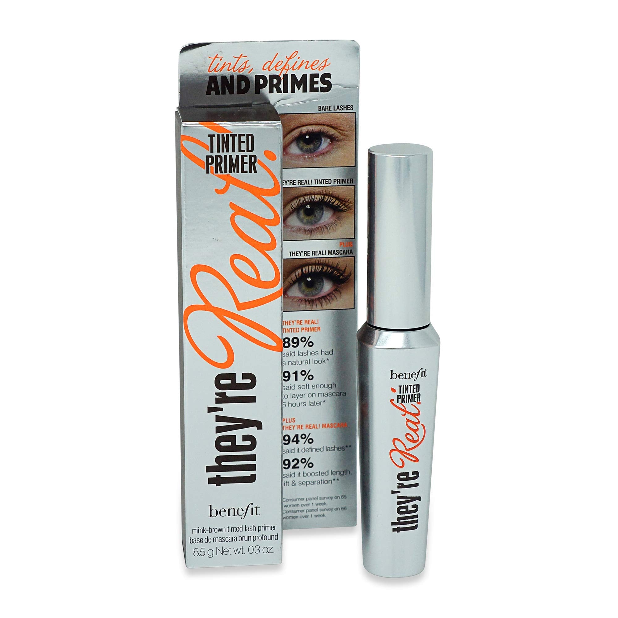 Benefit base teintée cils marron mink – application rapide pour un regard prêt à briller.