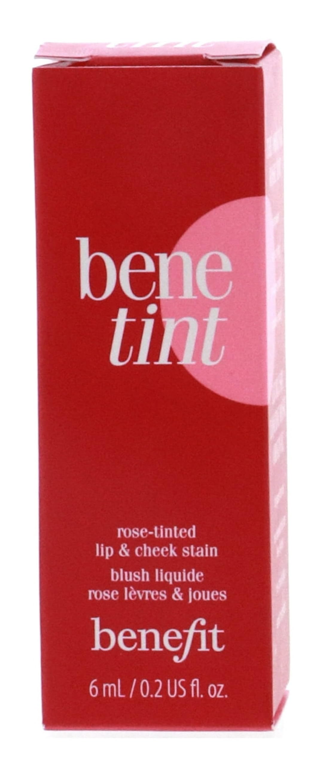 Emballage compact et élégant du Bene Tint et son flacon.