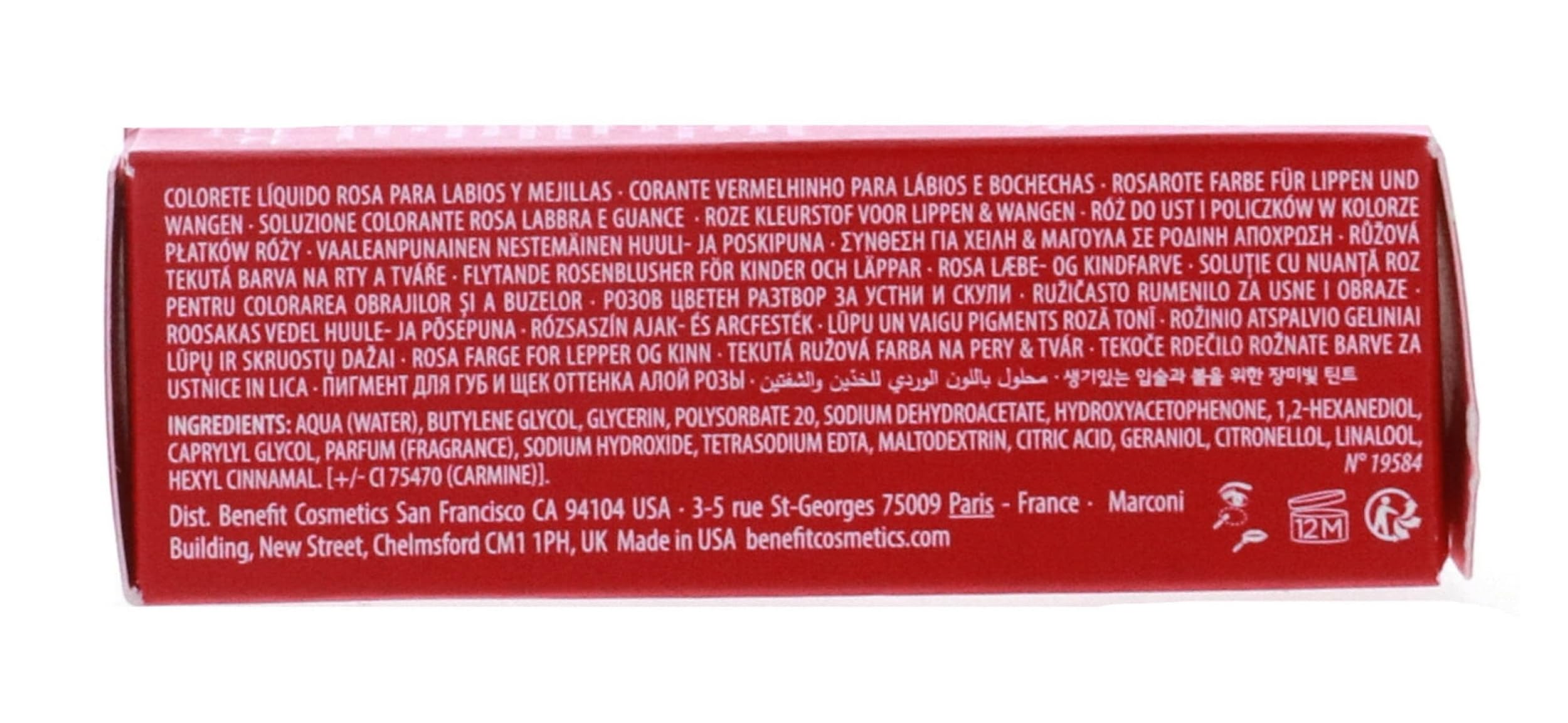 Utilisation polyvalente Bene Tint sur lèvres et joues au quotidien.