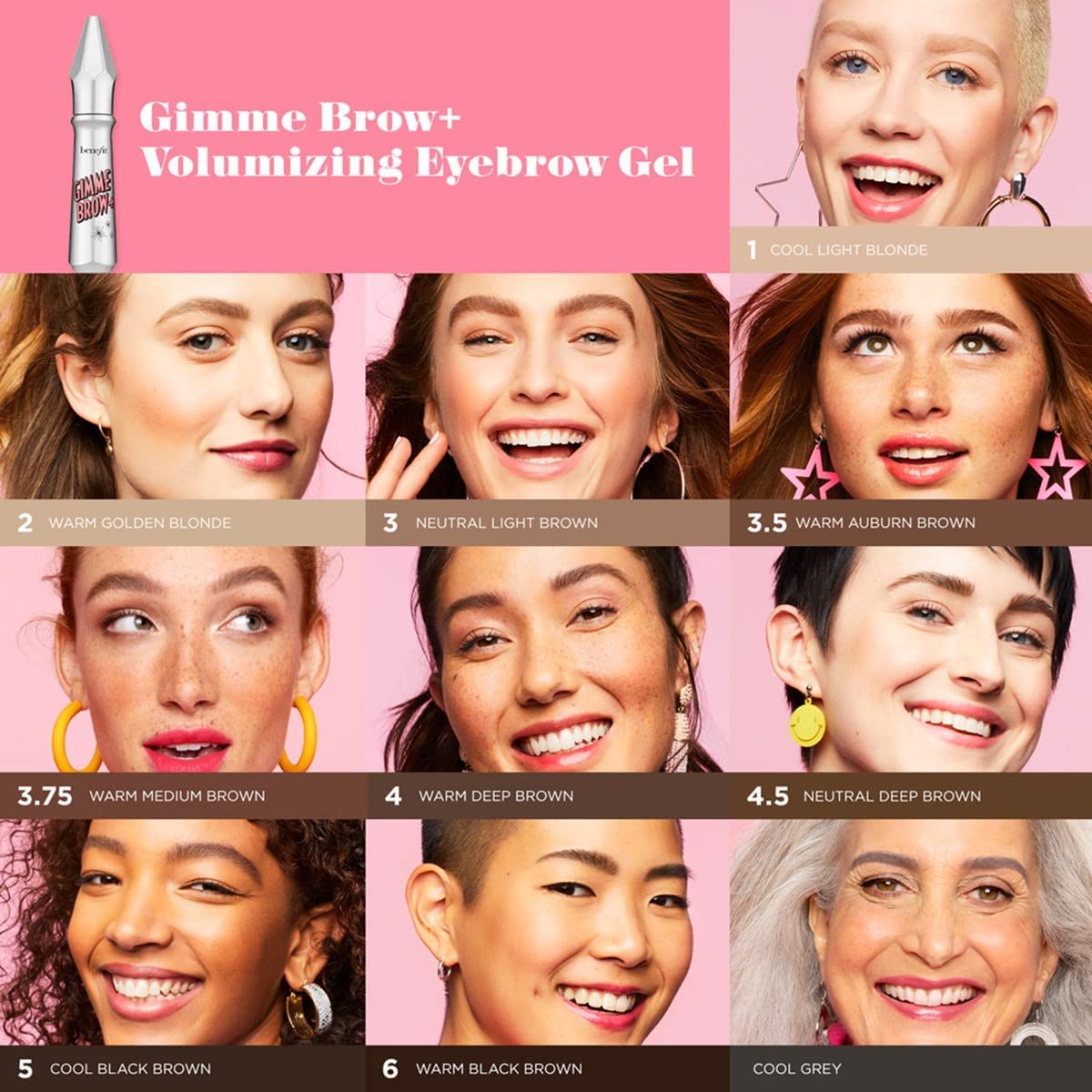 Benefit Gimme Brow+, définition des sourcils par fibres, tenue durable.
