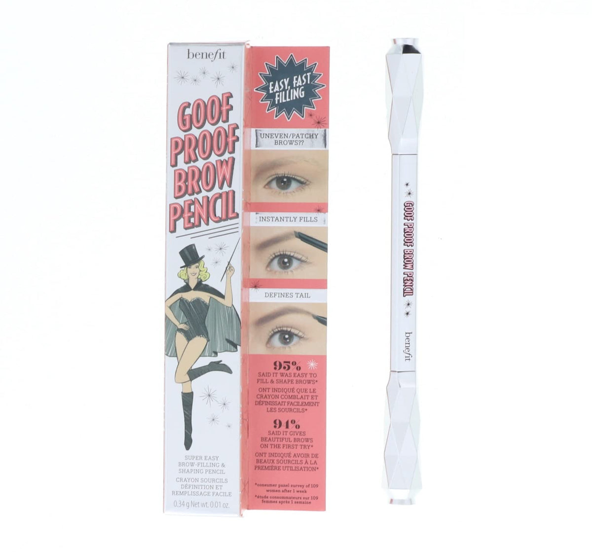 Goof Proof de Benefit, crayon sourcils triangle pour tracé rapide et naturel.