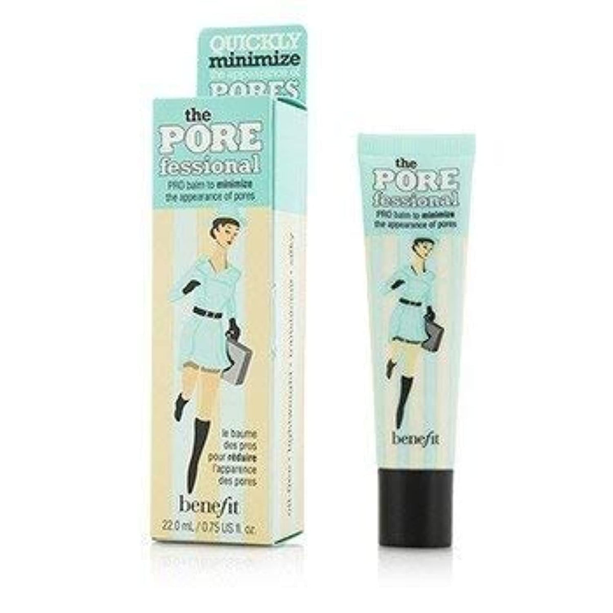 Benefit POREfessional Pro Balm montre une bouteille soyeuse prête à l’application.