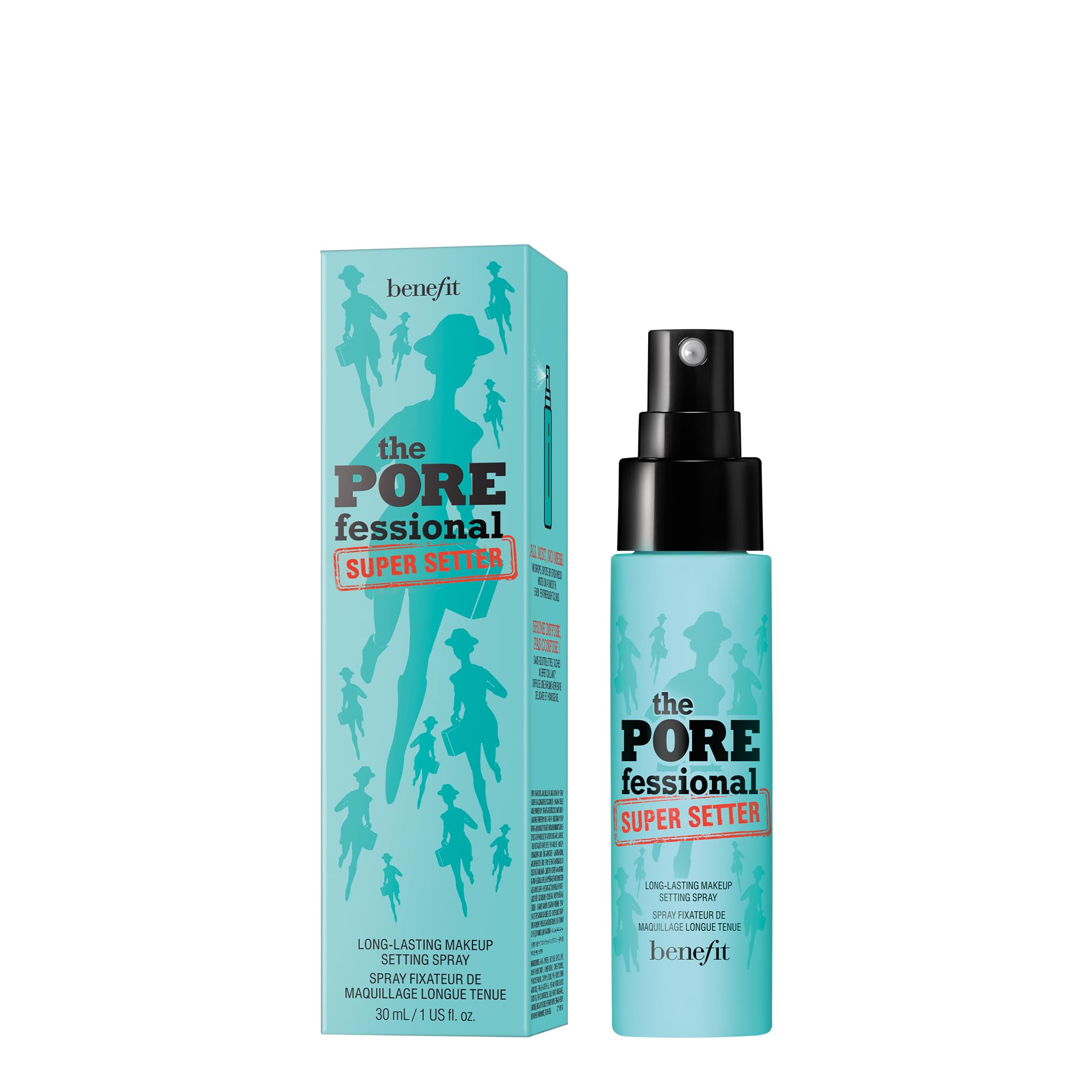 Benefit POREfessional Super Setter, brume lissante pour peau fraîche et fixée.