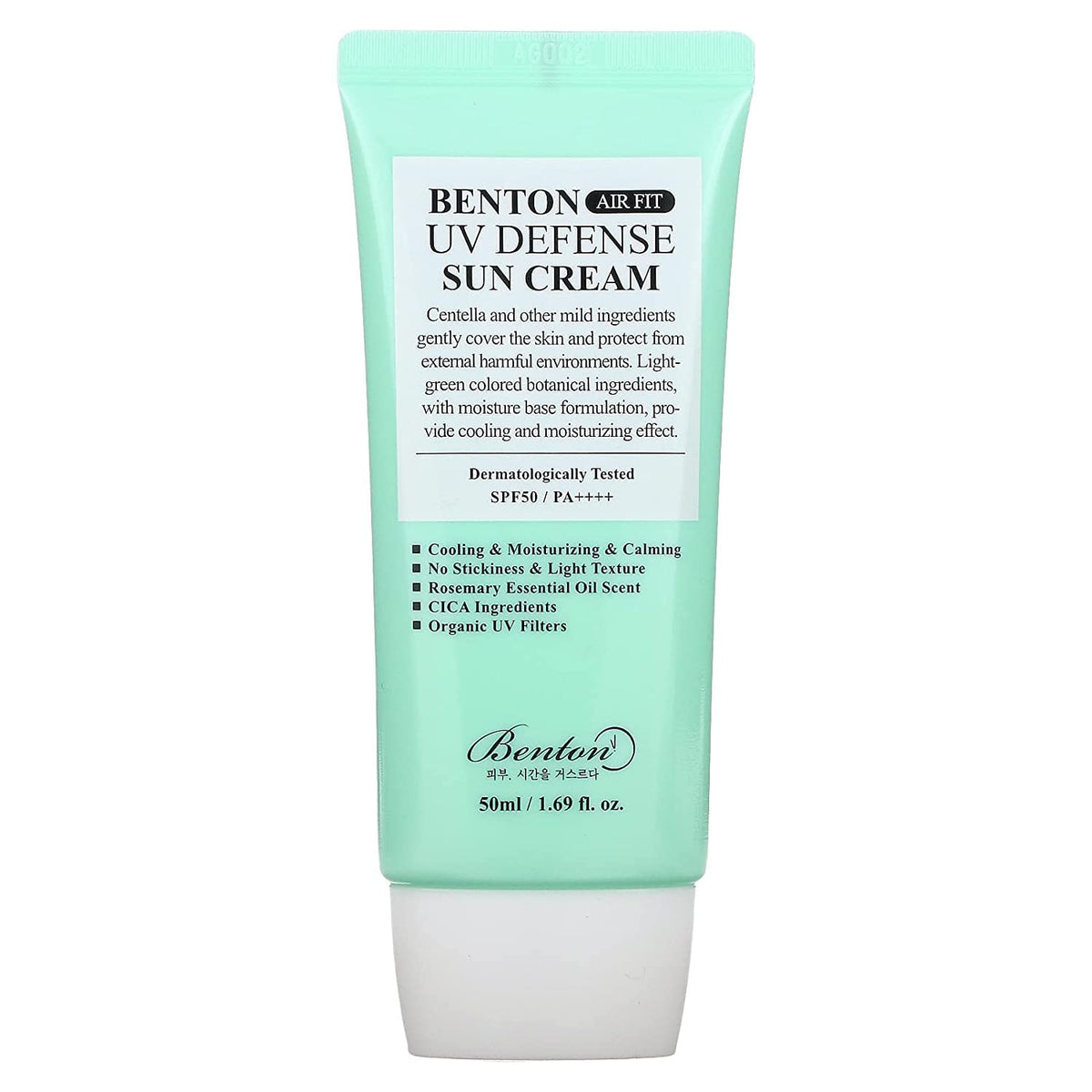 Benton Air Fit UV Defense Creme Solaire – bouteille présentée avec protection UV pratique au quotidien