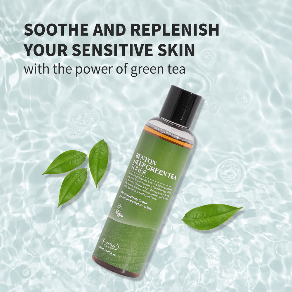 BENTON Deep Green Tea Toner — emballage écologique visible et durable