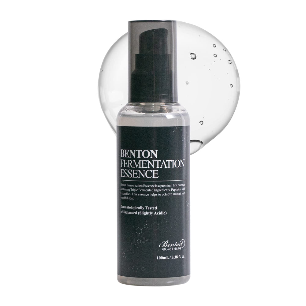 BENTON Fermentation Essence dans une bouteille transparente prête à l'emploi.
