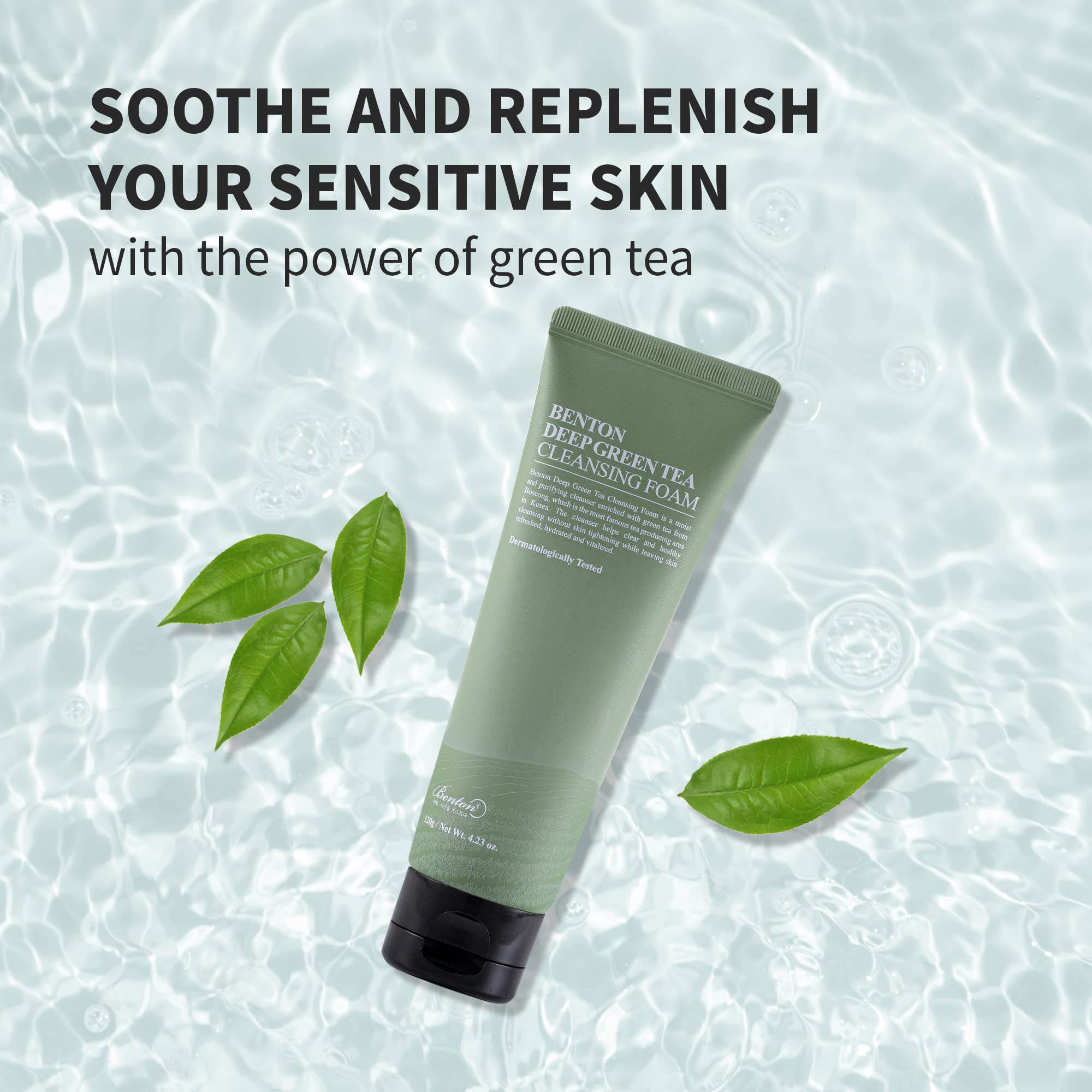 BENTON Deep Green Tea: mousse douce et hydratante pour le visage.
