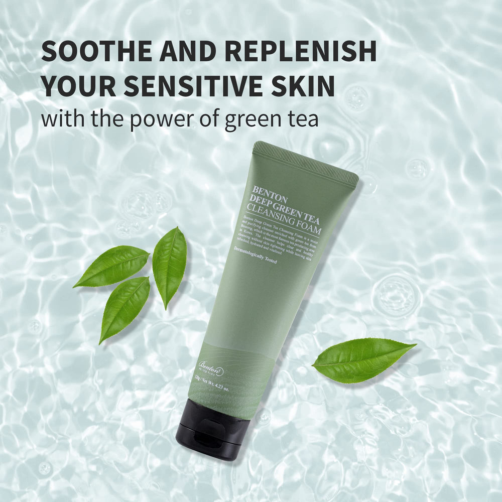 BENTON Deep Green Tea: mousse douce et hydratante pour le visage.