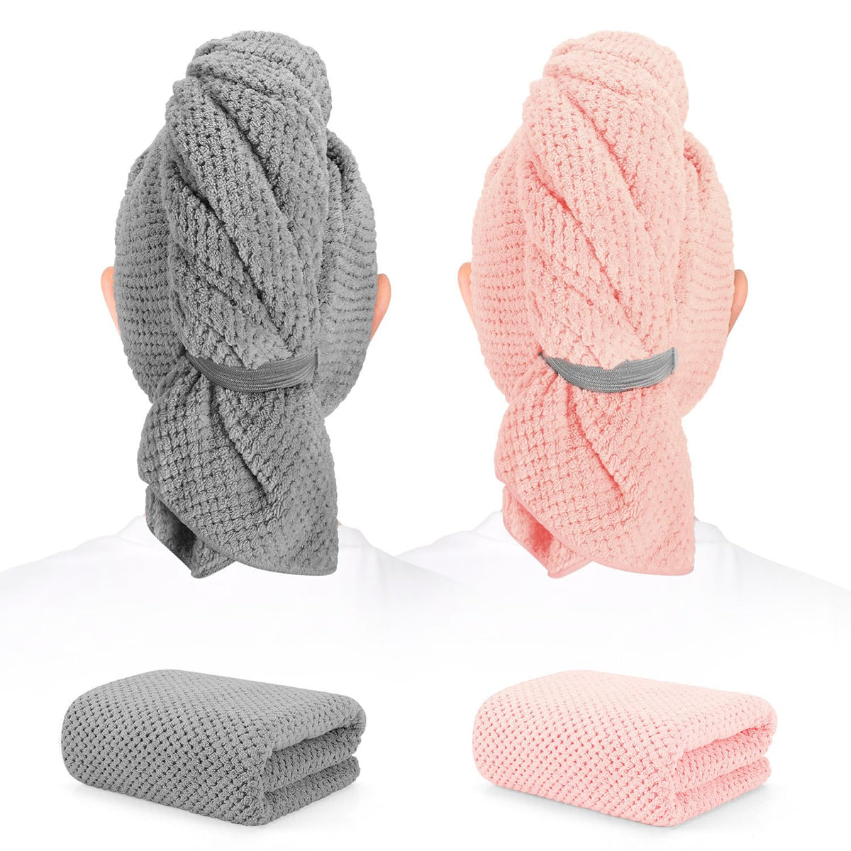 BEoffer serviette cheveux microfibre rapide-sechage, idéale pour cheveux longs et épais.