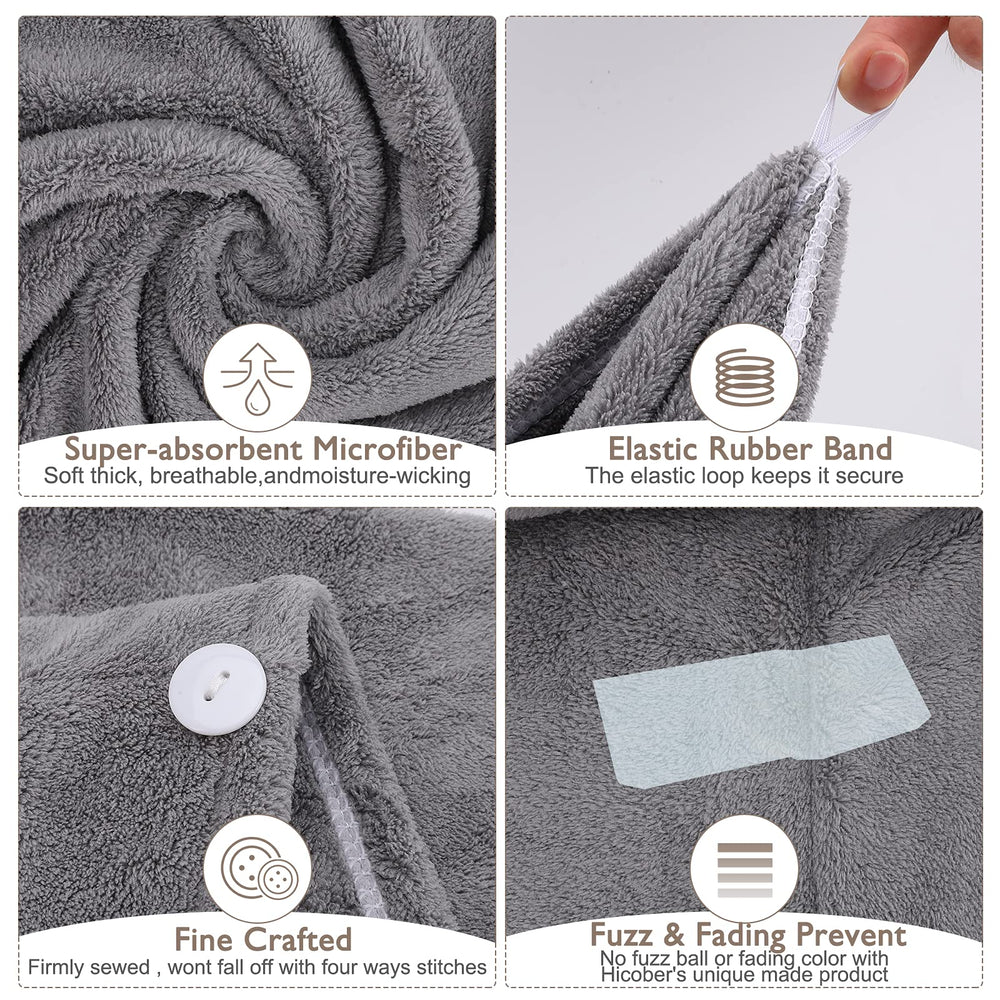 BEoffer serviette cheveux microfibre rose, sèche rapidement sans frottement.