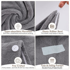 BEoffer serviette cheveux microfibre rose, sèche rapidement sans frottement.