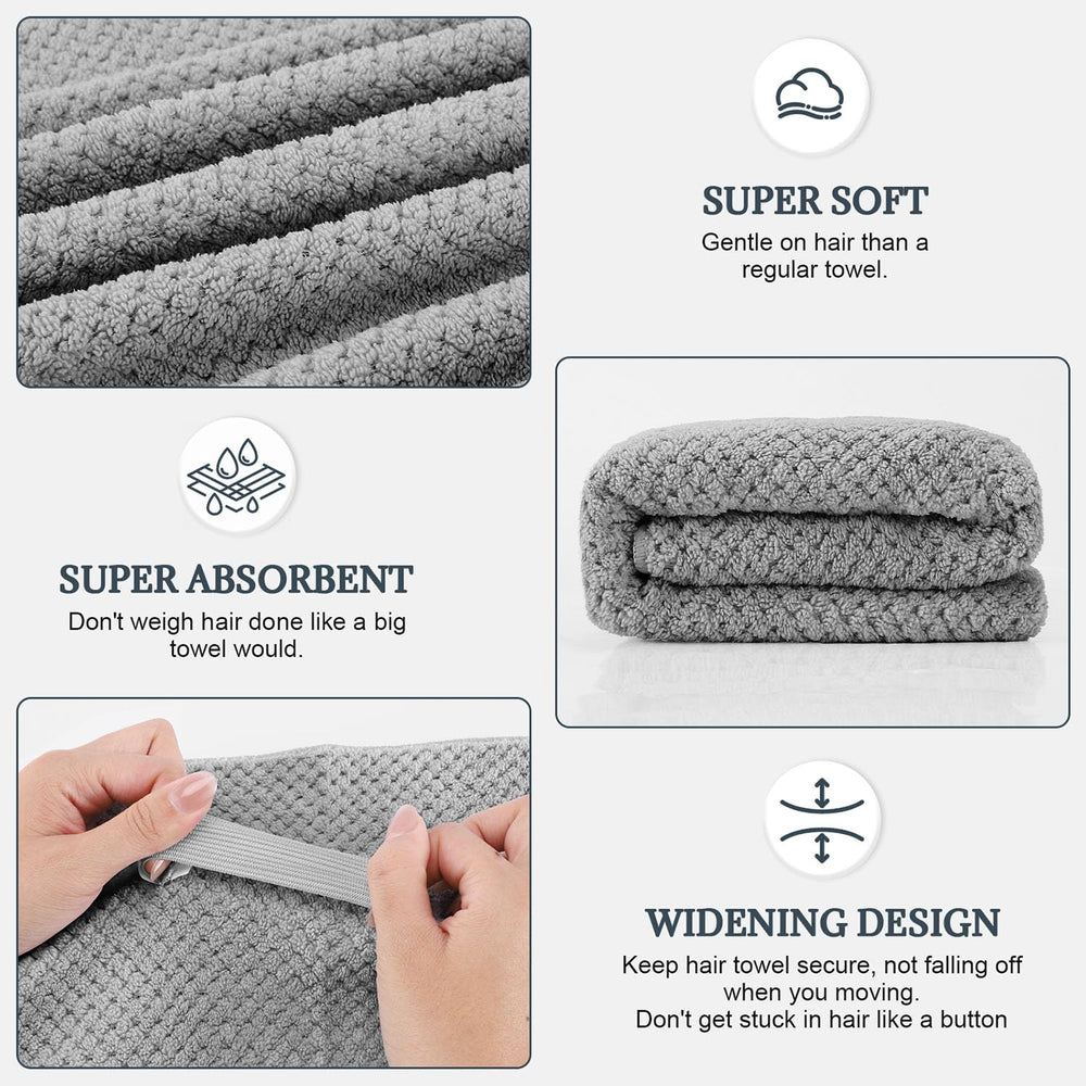 BEoffer serviette cheveux microfibre sans-frizz, réduit les frisottis.