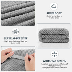 BEoffer serviette cheveux microfibre sans-frizz, réduit les frisottis.