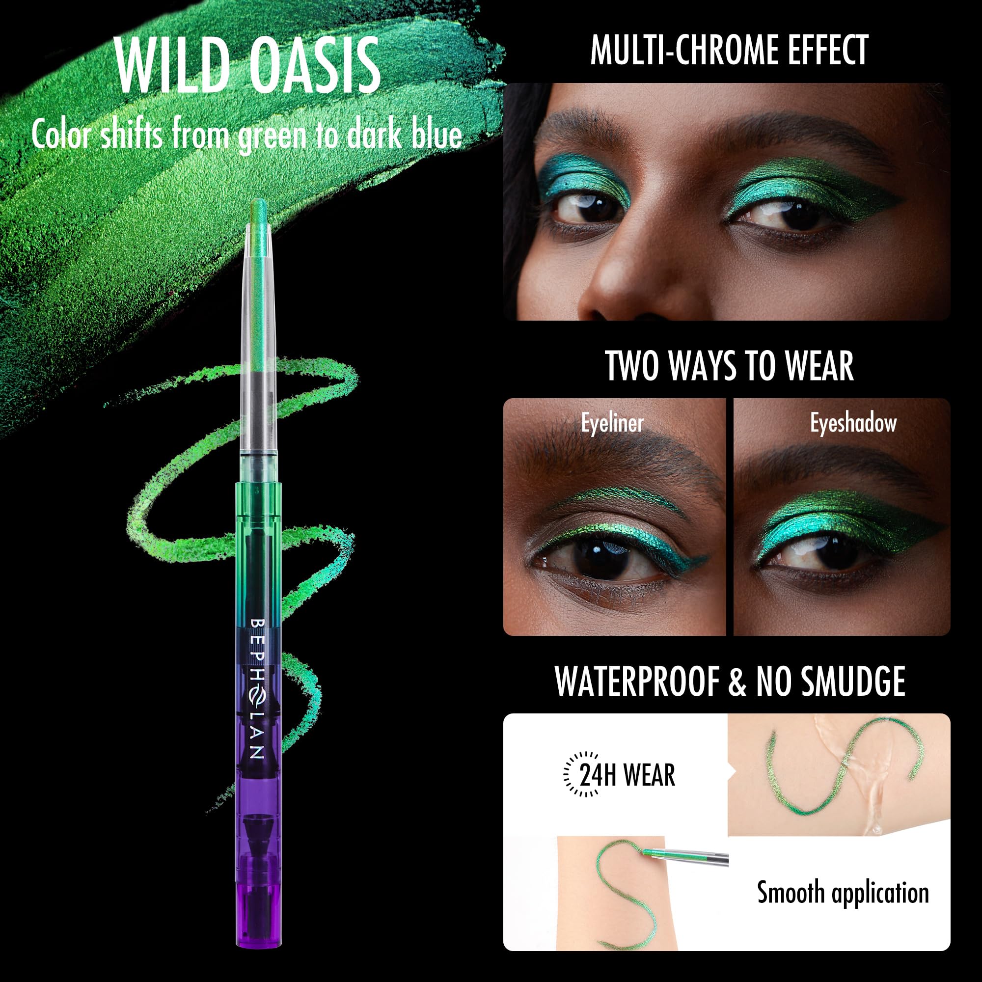 BEPHOLAN Crayon Liner Impermeable – résiste à l'eau et bavures.