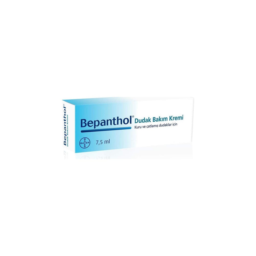 Texture nourrissante de la Crème Lèvres Bepanthol en gros plan.