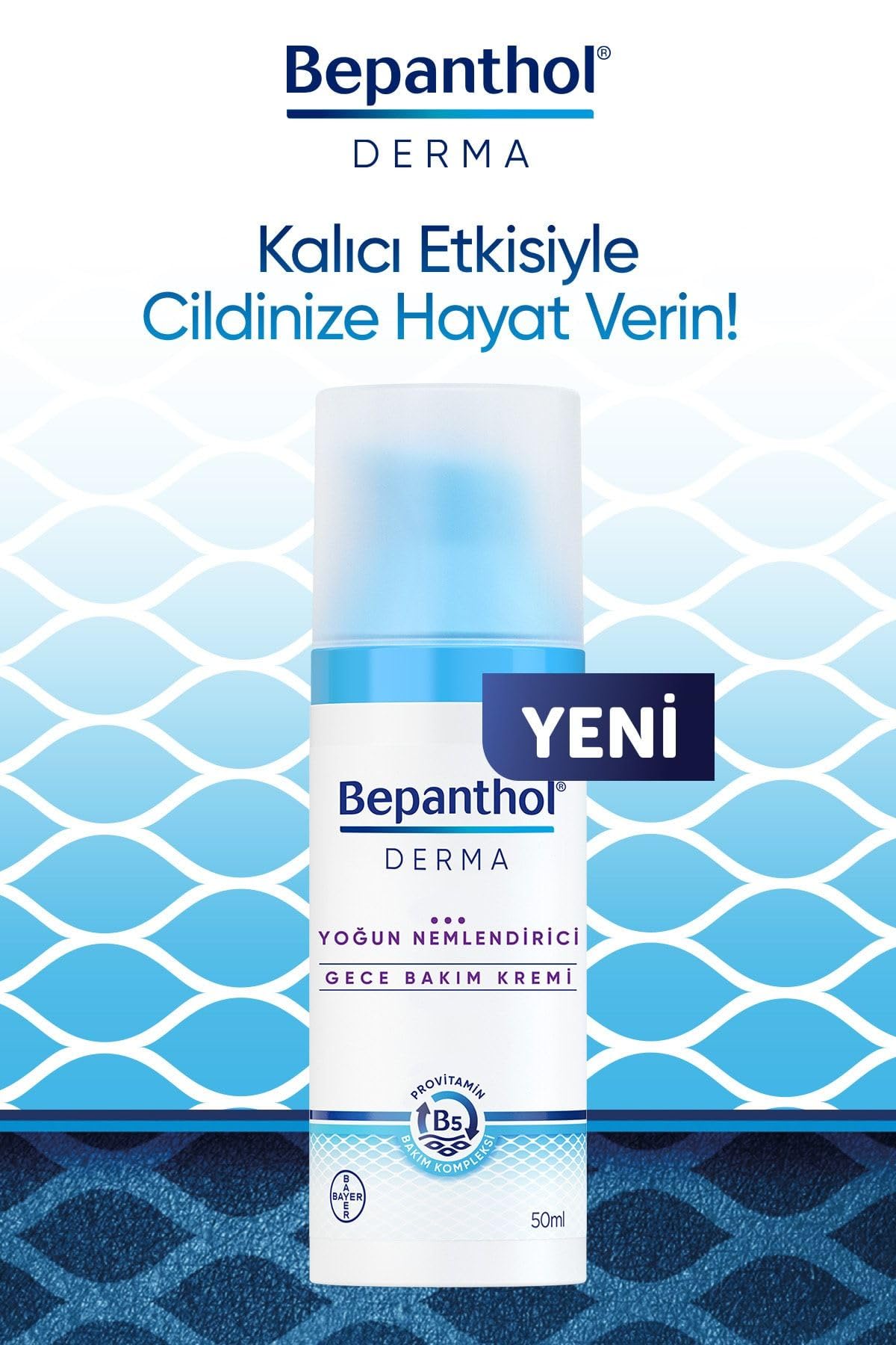 Lipides naturels dans la Crème Nuit Bepanthol Derma pour nourrir la peau.