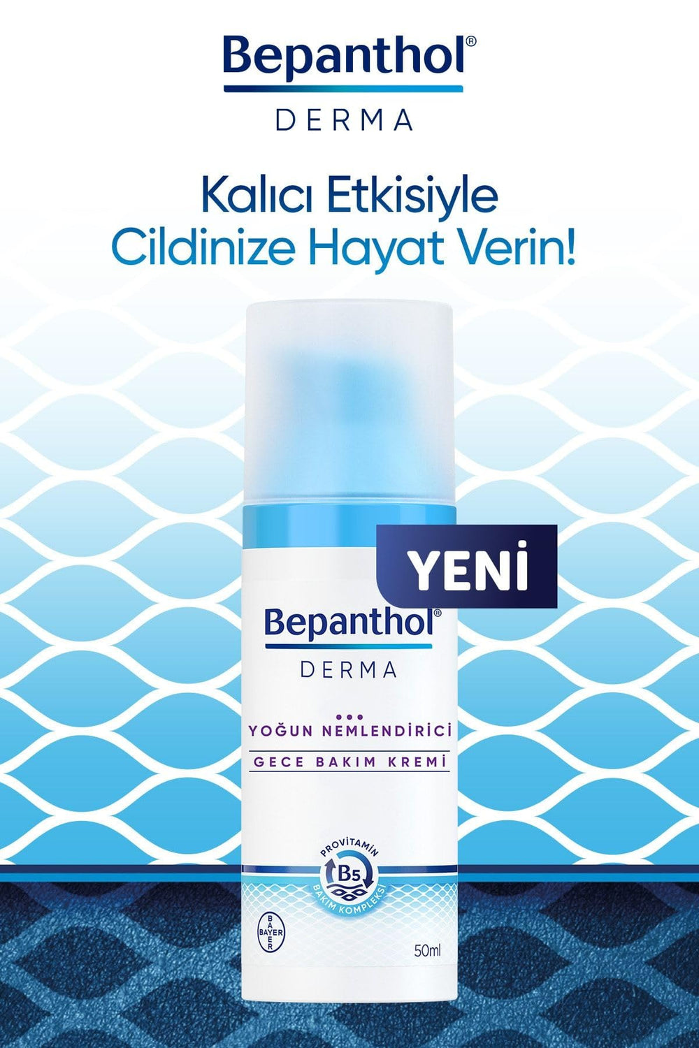 Lipides naturels dans la Crème Nuit Bepanthol Derma pour nourrir la peau.