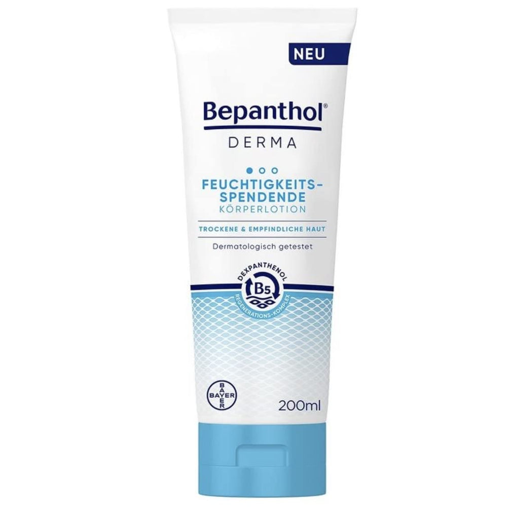 Bepanthol Derma Lotion, peau sèche bénéficiaire d’un confort instantané et léger.