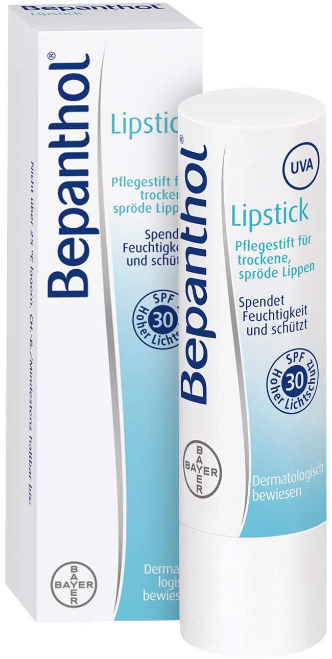 Bepanthol Stick Lèvres avec protection UV et soin quotidien en extérieur.
