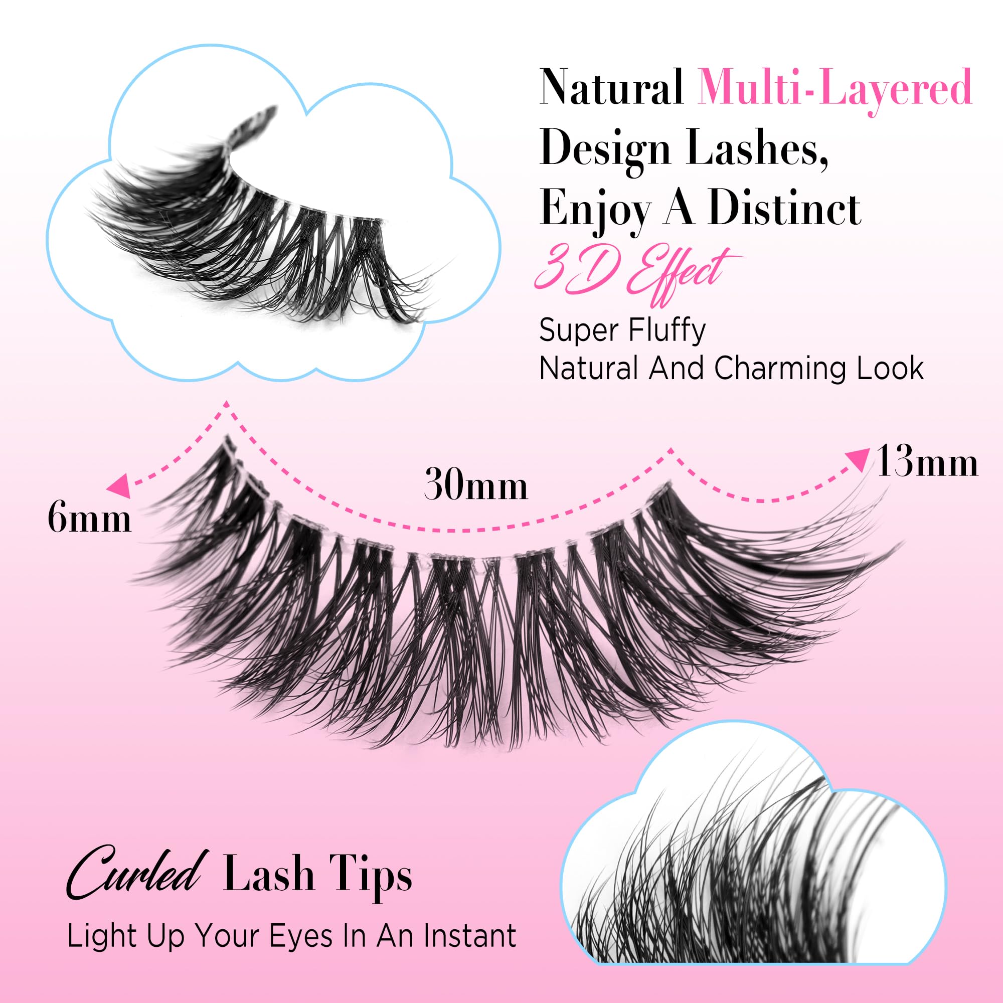 Bepholan cils filantes douces: volume léger pour un effet fins et aériens.
