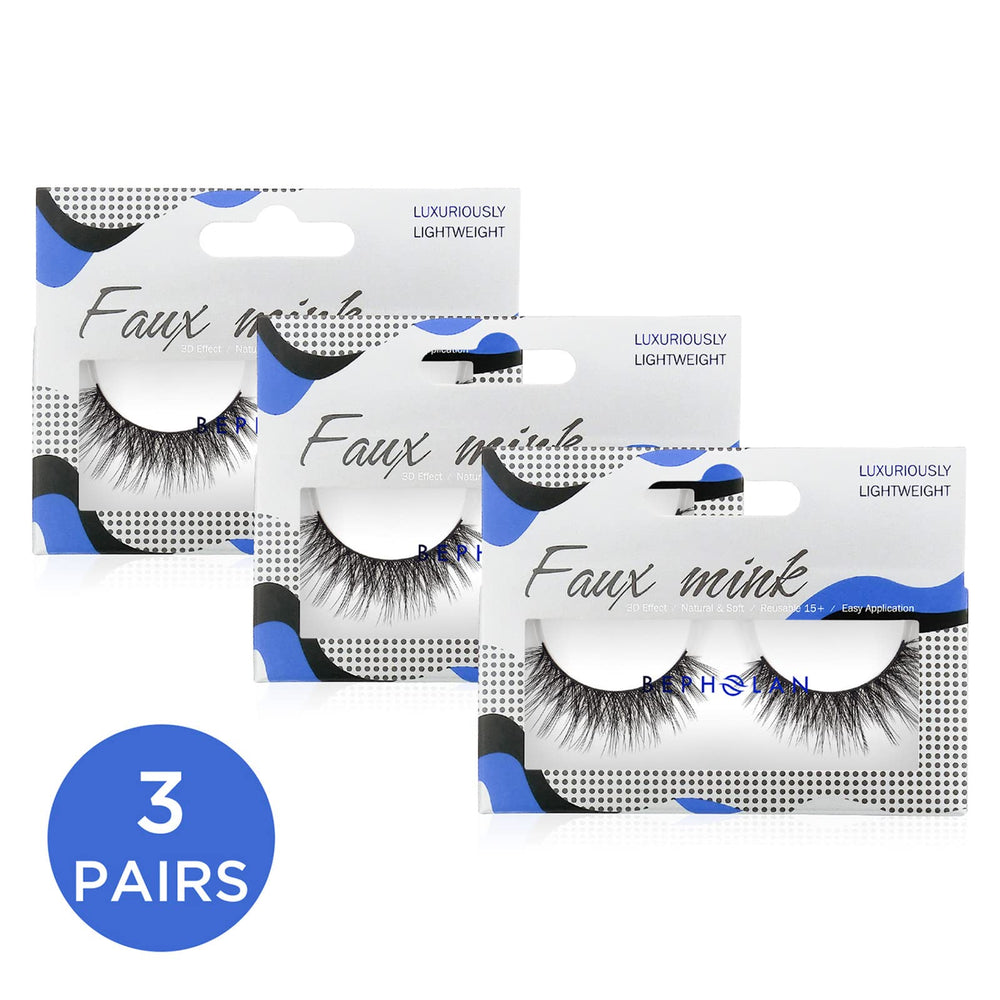 Bepholan ensemble 3 paires cils pour différents rendus naturels.