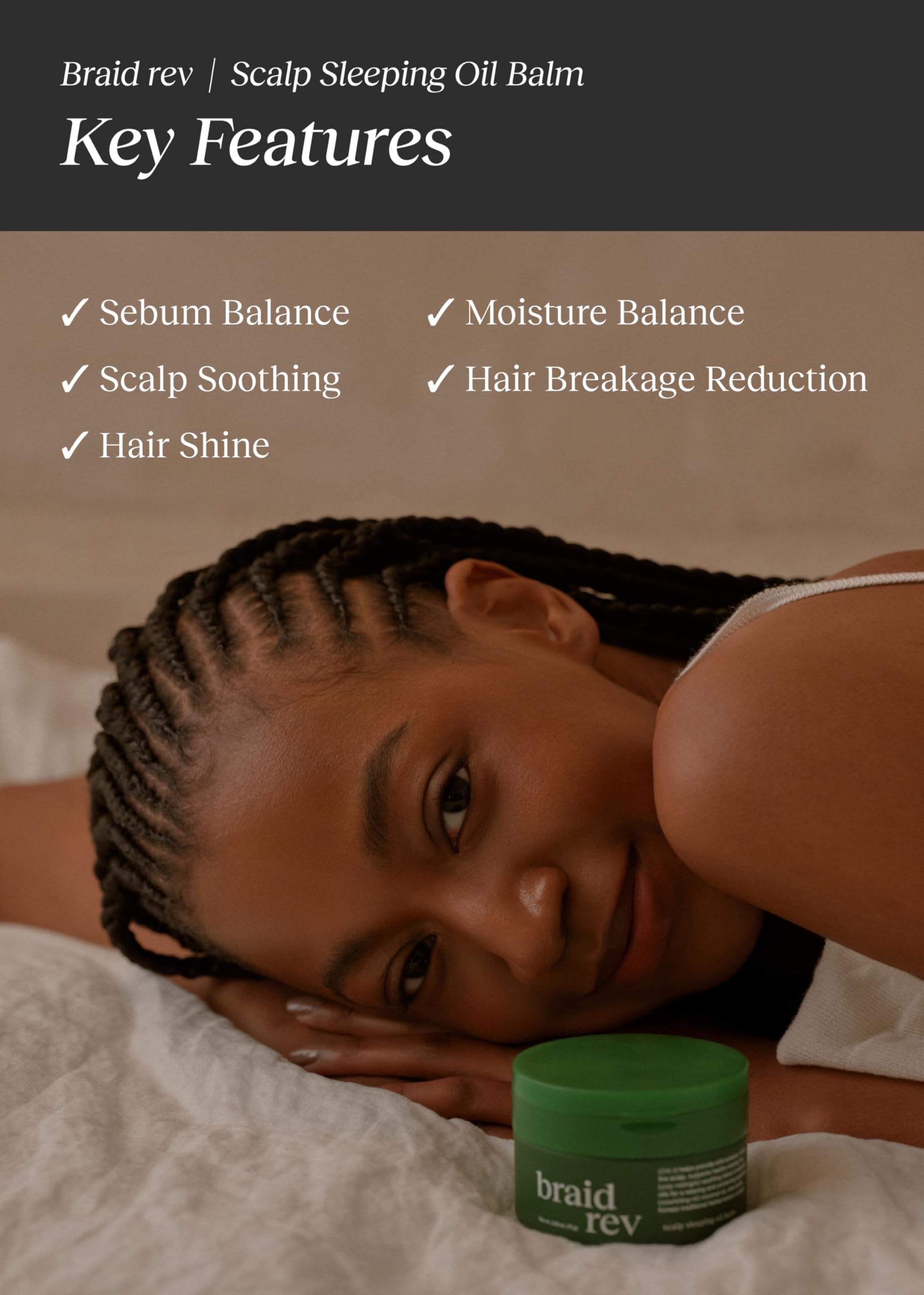 Bephor Braid Rev: texture balme-huile prête à nourrir le cuir chevelu