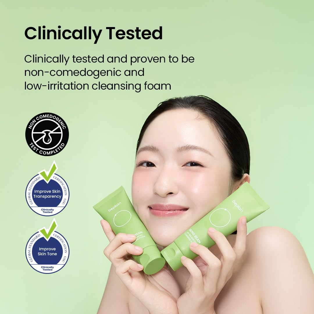 Beplain cleanser used on sensitive skin for everyday care.