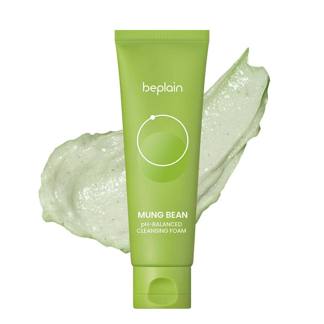 Beplain Mung Bean Cleansing Foam bottle for gentle daily cleansing.