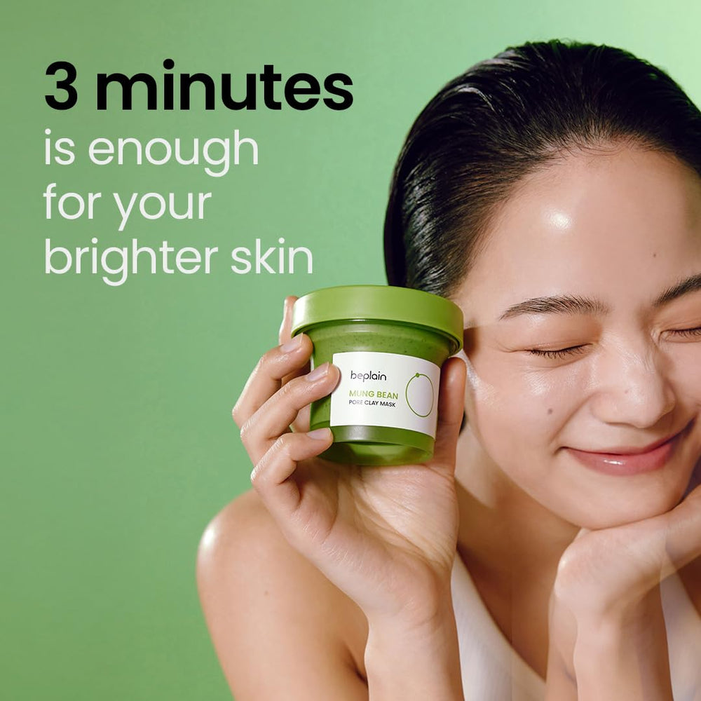 Beplain masque argile haricot-mungo — texture veloutée qui purifie sans dessécher
