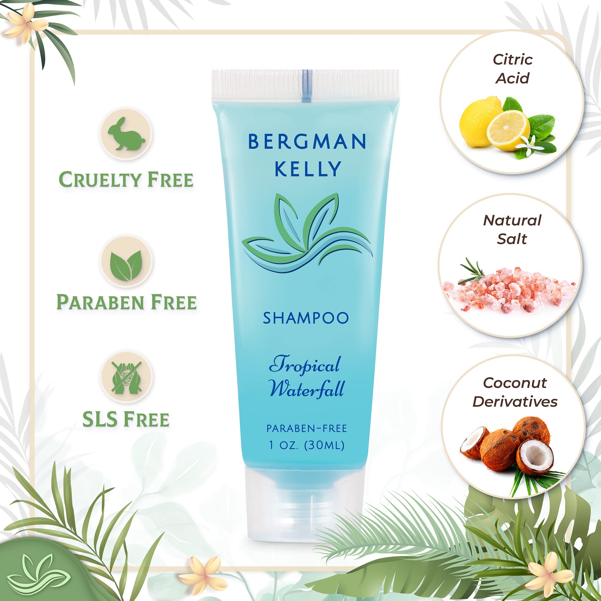 Après-shampooing Bergman Kelly voyage 1oz idéal pour les salles de bains d’hôtel.