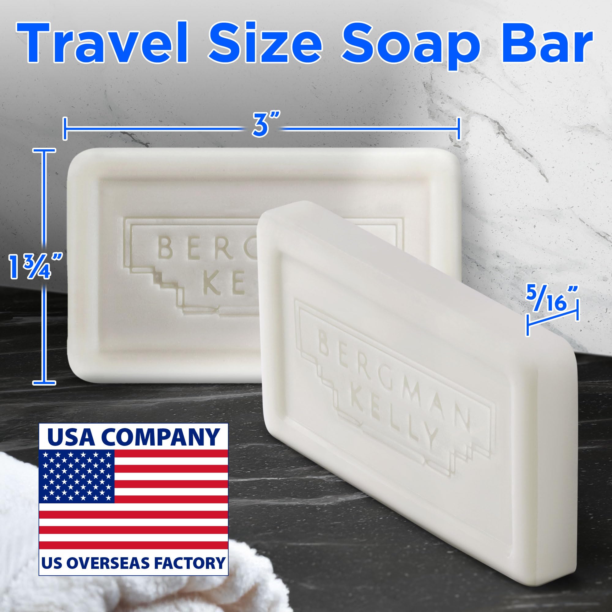 Bergman Kelly lot de 100 savons hôtel mini, pratique et économique