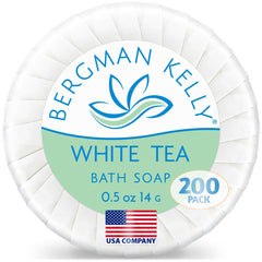 Savon Bergman Kelly hôtel thé blanc rond, parfum léger pour rafraîchir la salle de bains.