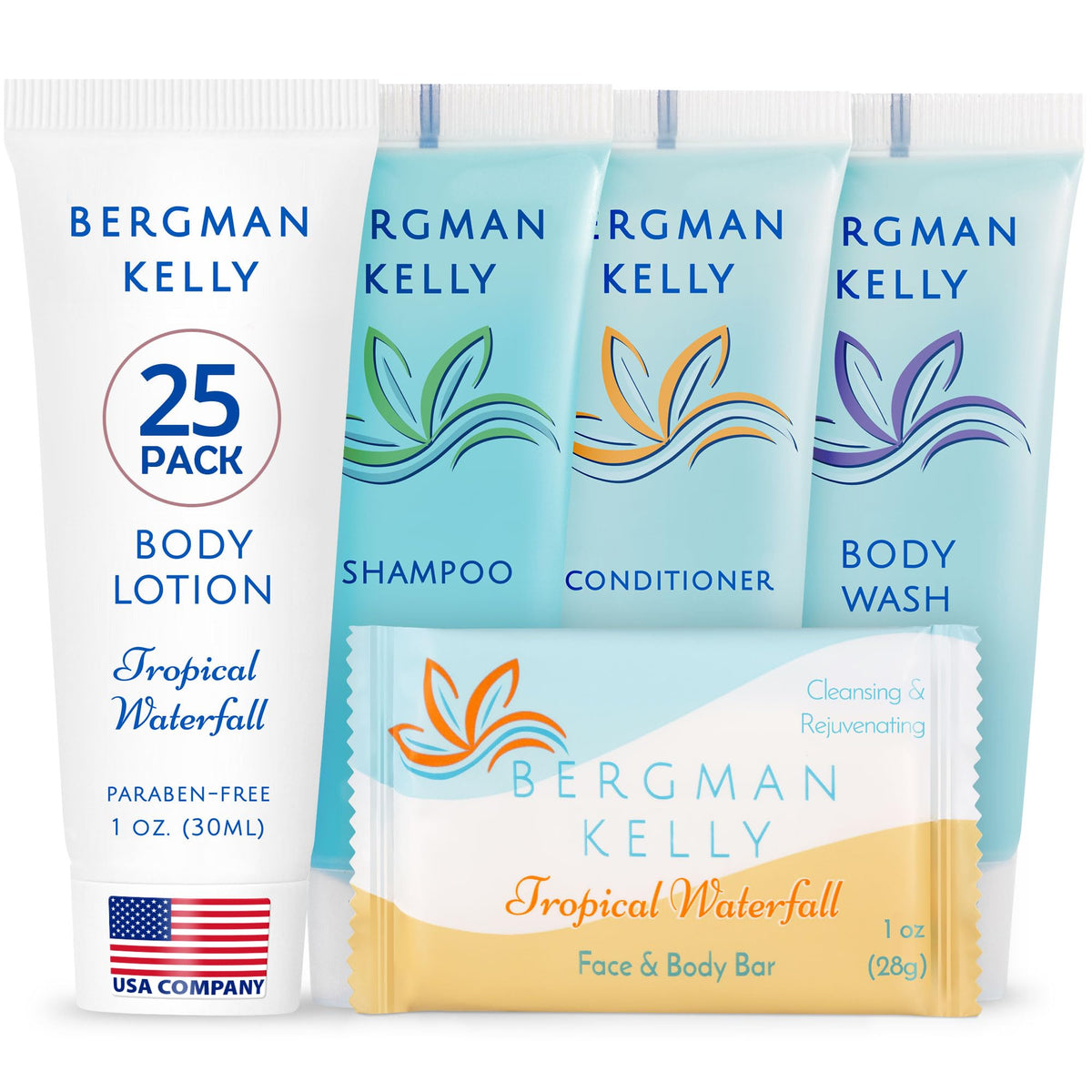 BERGMAN KELLY savon rectangle 1oz, pratique pour les chambres et hôtels.