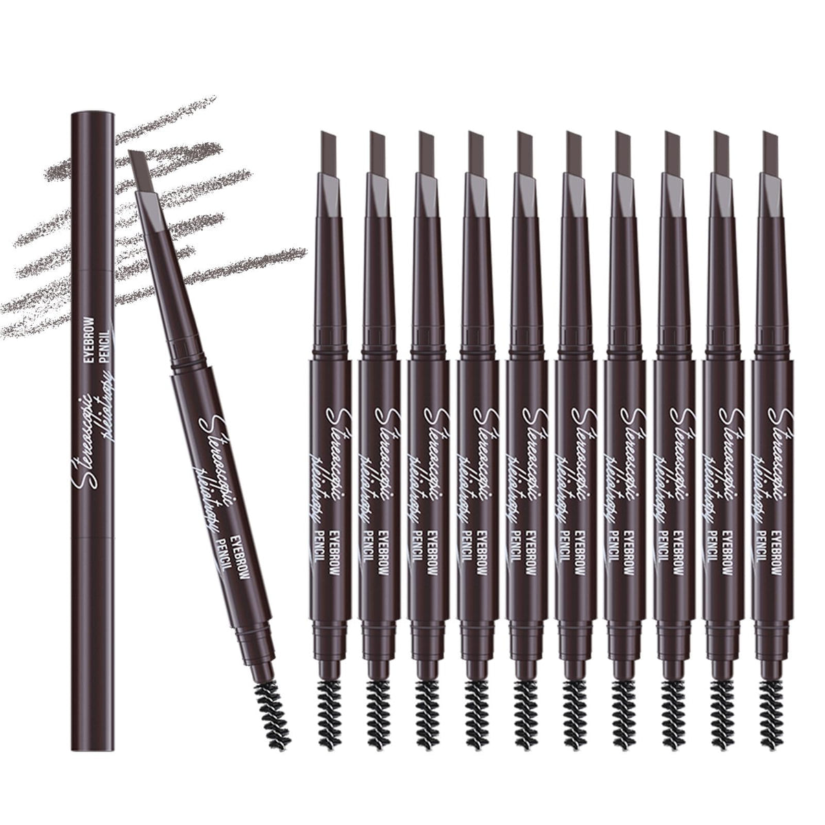 Berinist crayon sourcils 12 pièces brun moyen pour une définition naturelle