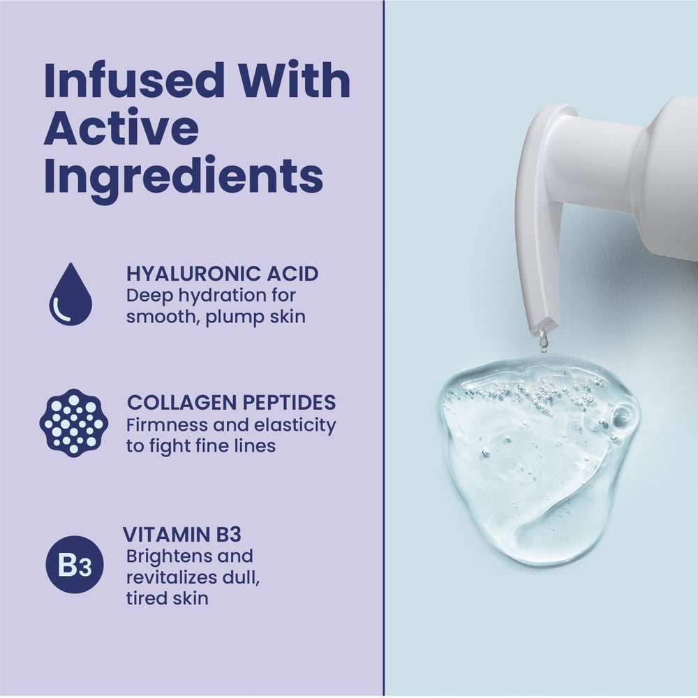 Application fluide du gel Auralux sur peau propre visage et cou.