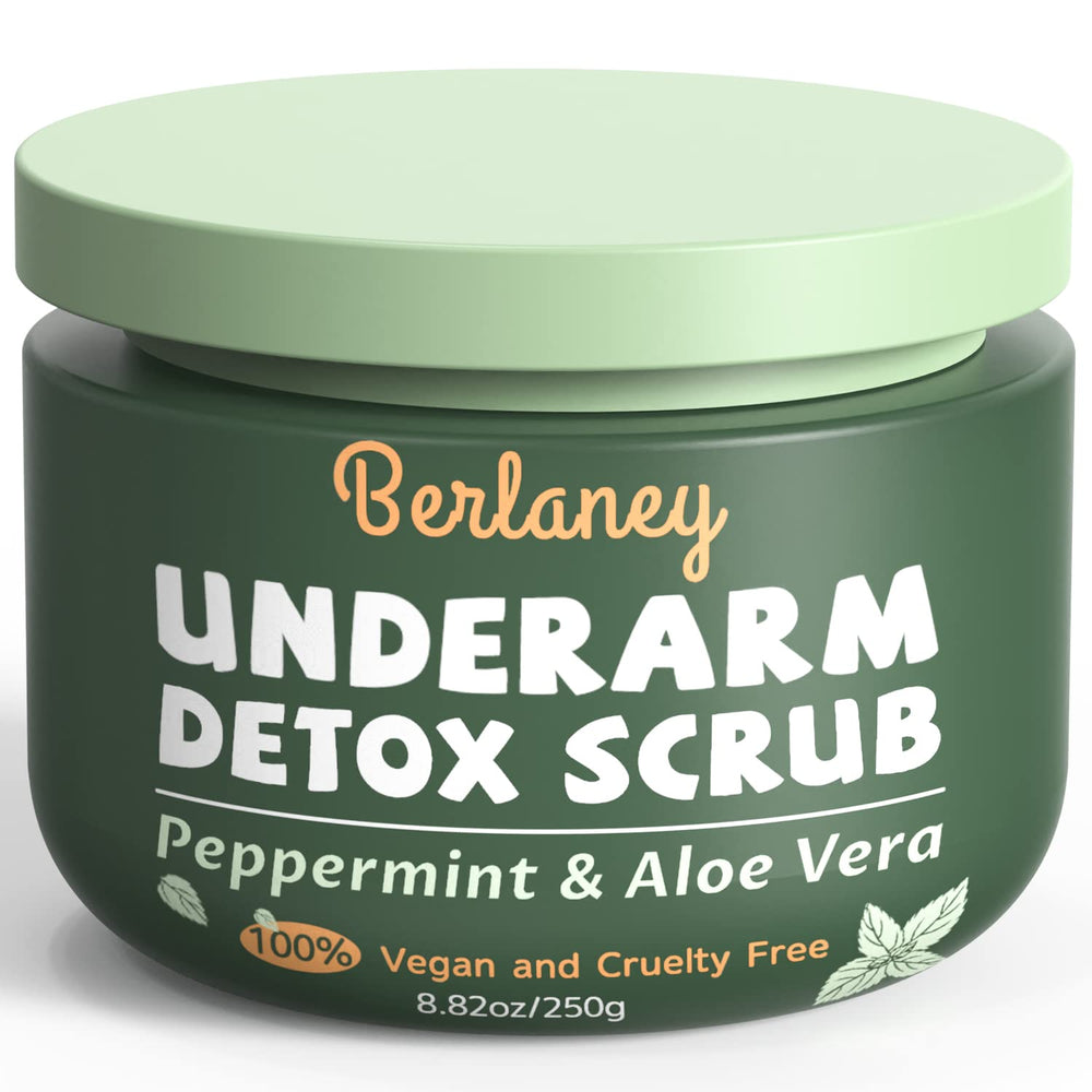 Berlaney DetoX Aisselles Gommage Menthe – fraîcheur et odeurs neutralisées après l’application.