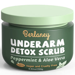 Berlaney DetoX Aisselles Gommage Menthe – fraîcheur et odeurs neutralisées après l’application.