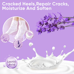 Berlaney masque-pieds-lavande-ingredients-naturels: parfum lavande apaisant et extraits botaniques pour nourrir la peau.