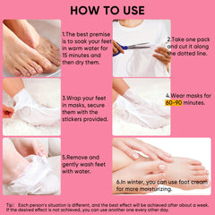 Berlaney masque-pieds pêche sachets — application simple et exfoliante