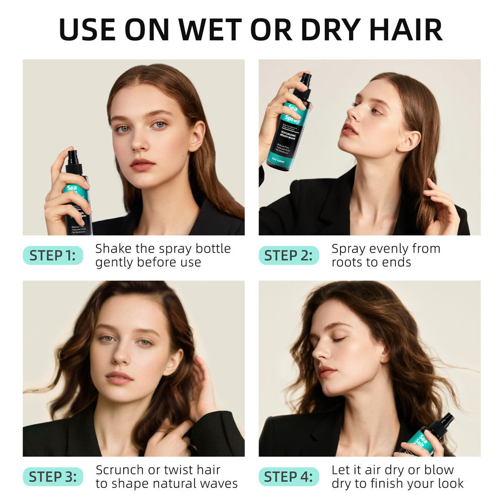 Berlaney Spray Sel Marin – usage quotidien pour cheveux texturés et stylisés.