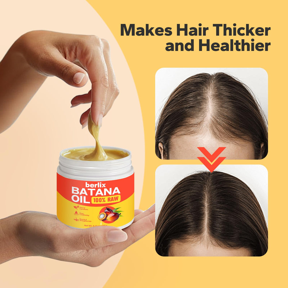 Cheveux brillants après utilisation – Berlix Batana