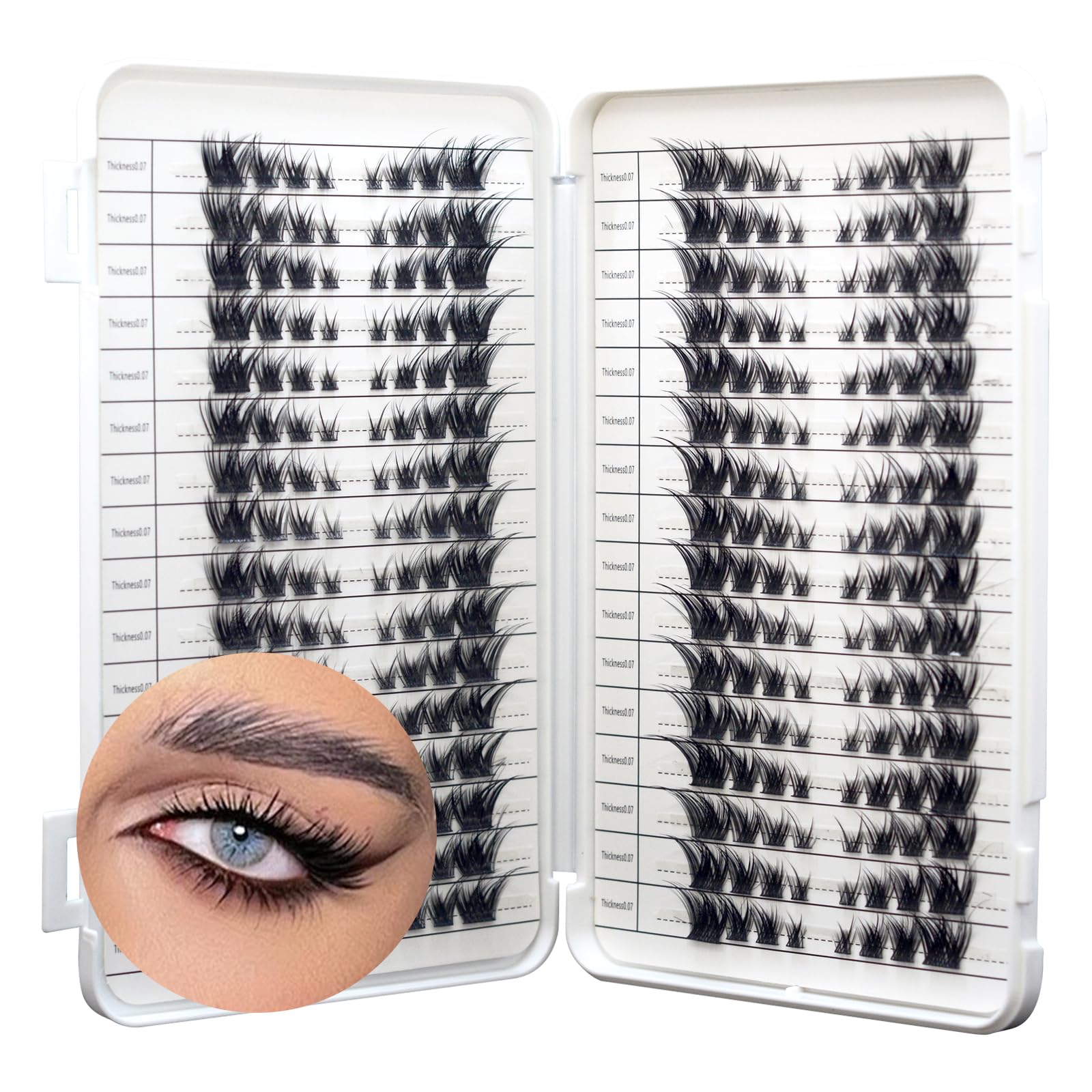 Cils Bershnor cat-eye: ensemble de 32 paires pour un regard allongé et défini