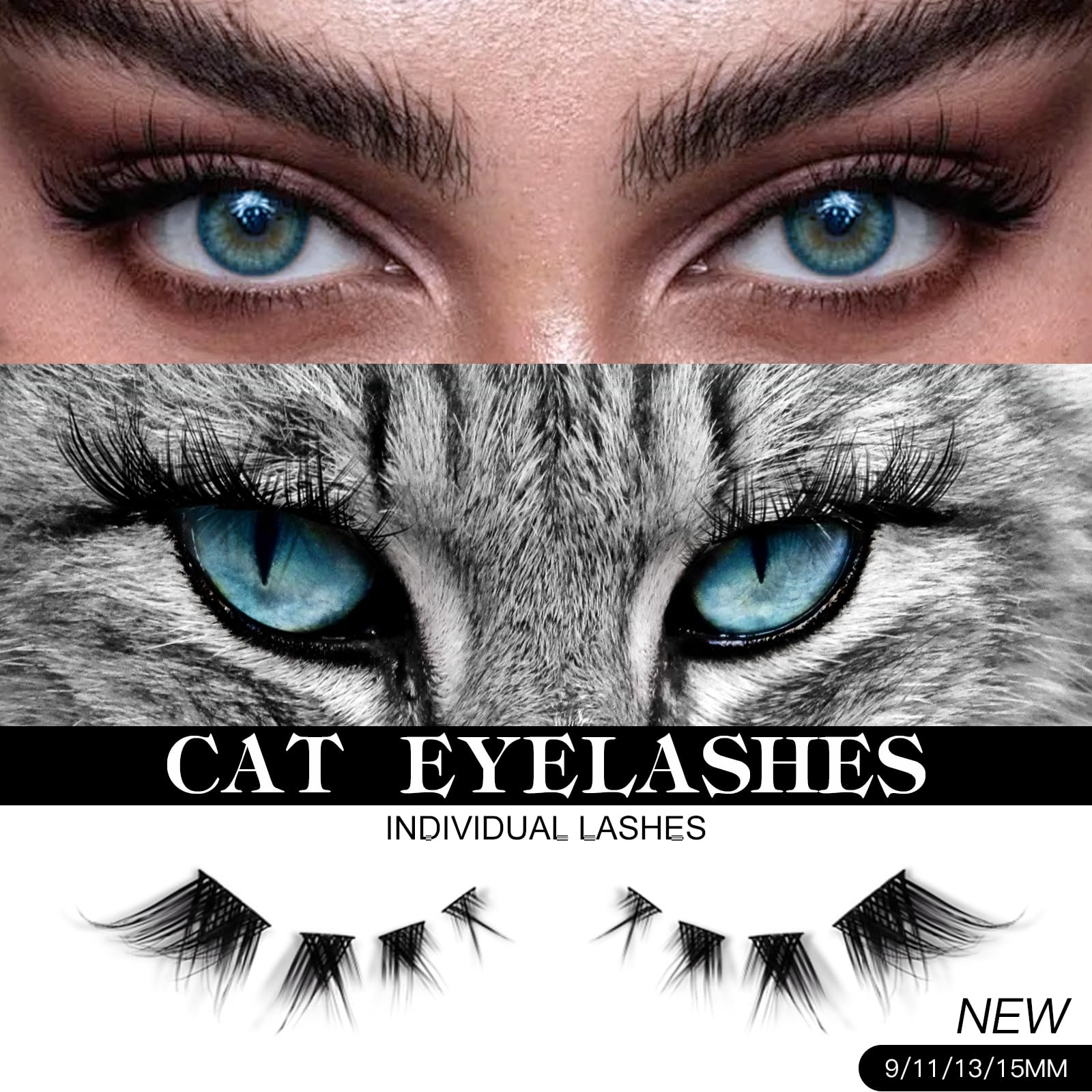 Cils Bershnor en clusters: 256 pièces pour volume modulable