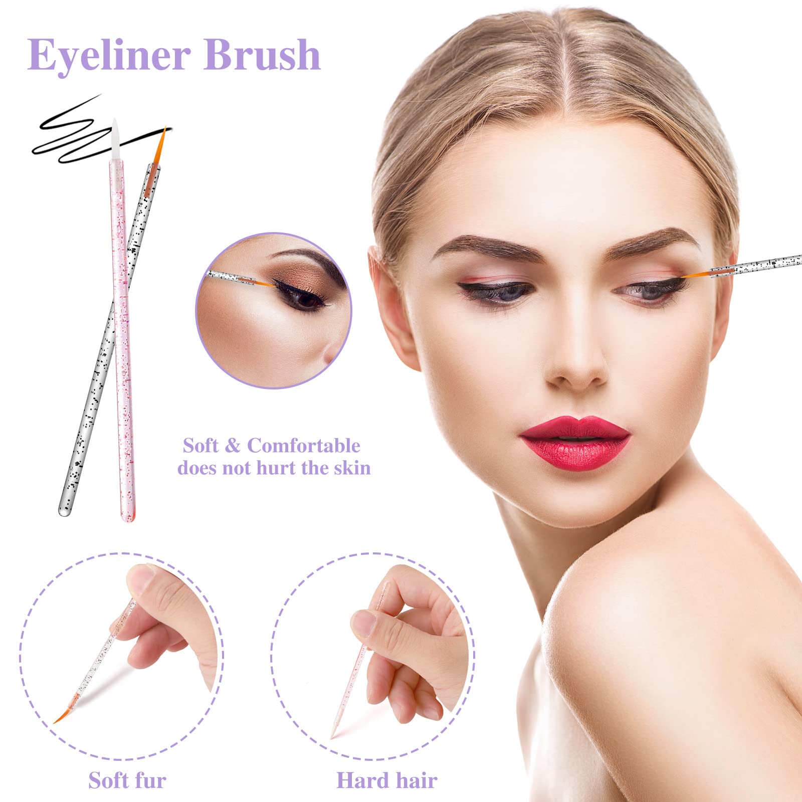 BESARME accessoires maquillage pro, ensemble polyvalent pour voyages et événements.