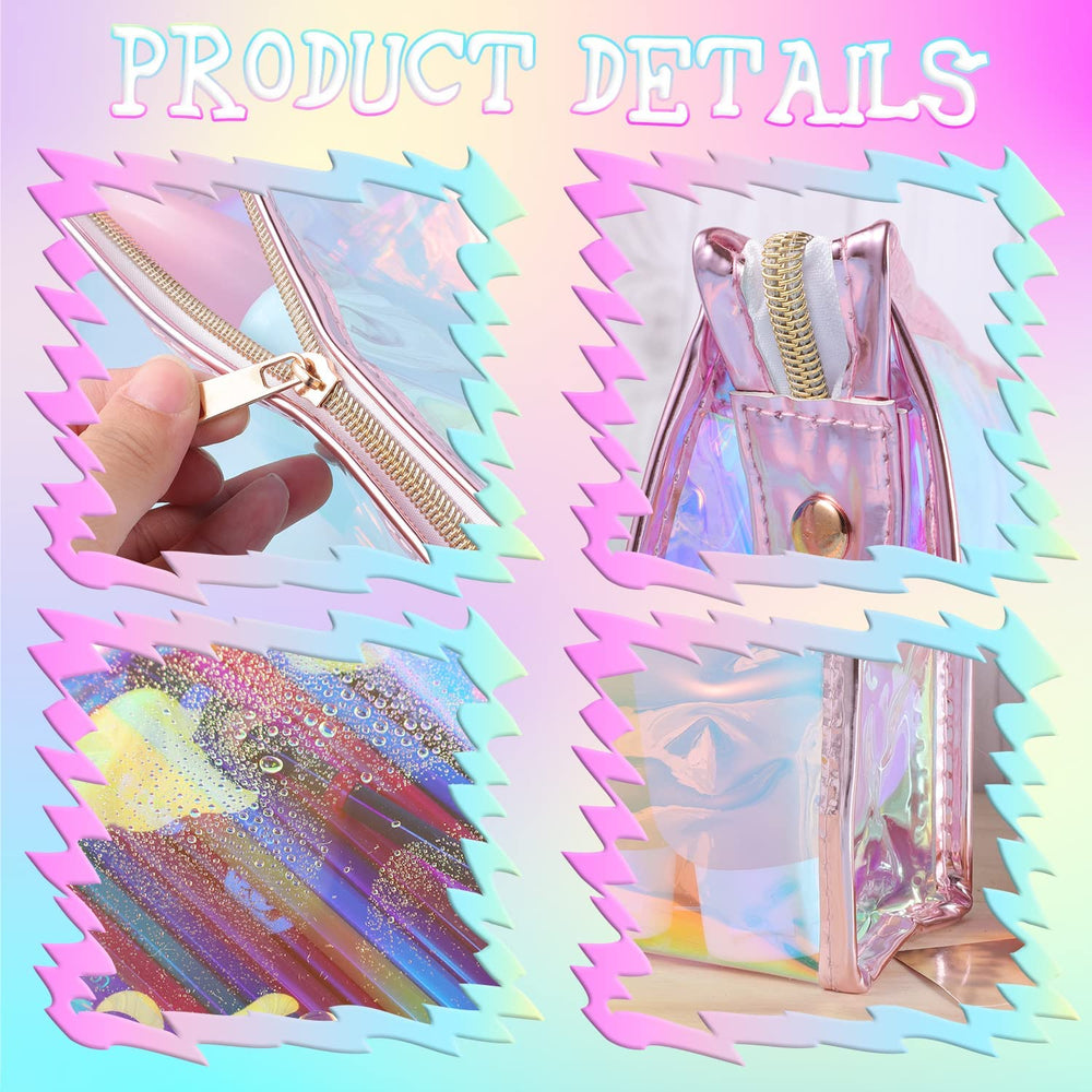 Pochette Besarme holographique avec reflets variables, look chic en toutes circonstances.