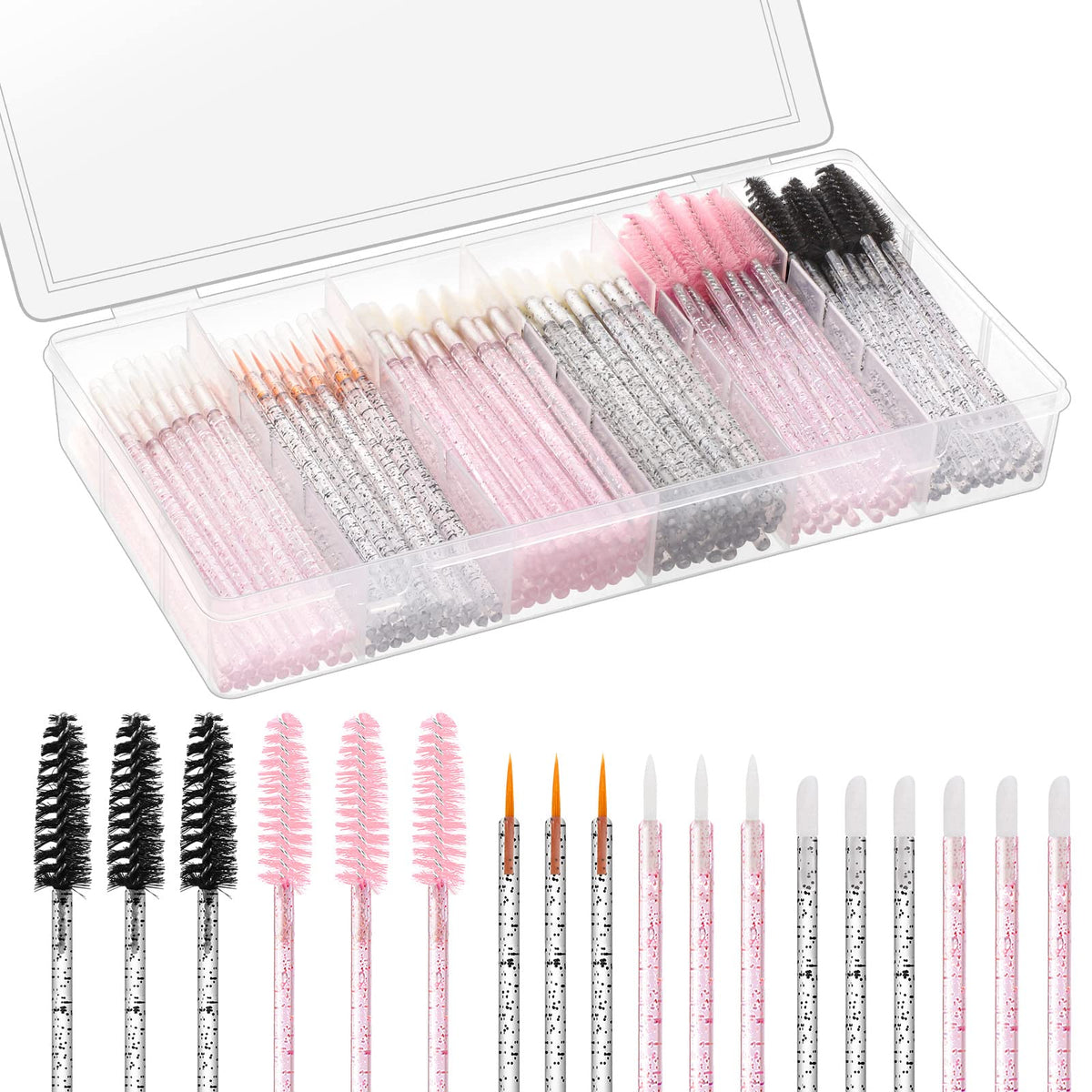 BESARME kit d'applicateurs maquillage cristal pour application précise.