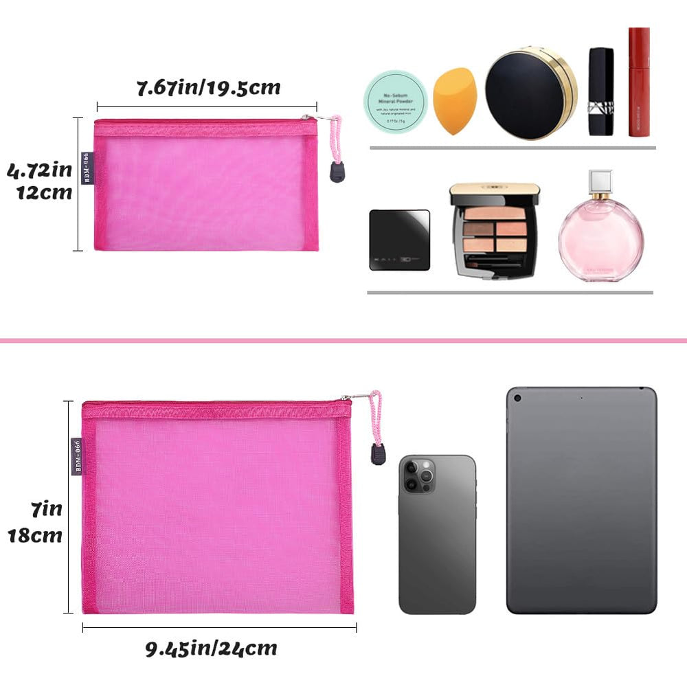 Pochette mesh petite Besharppin: rangement compact pour maquillage et essentiels.